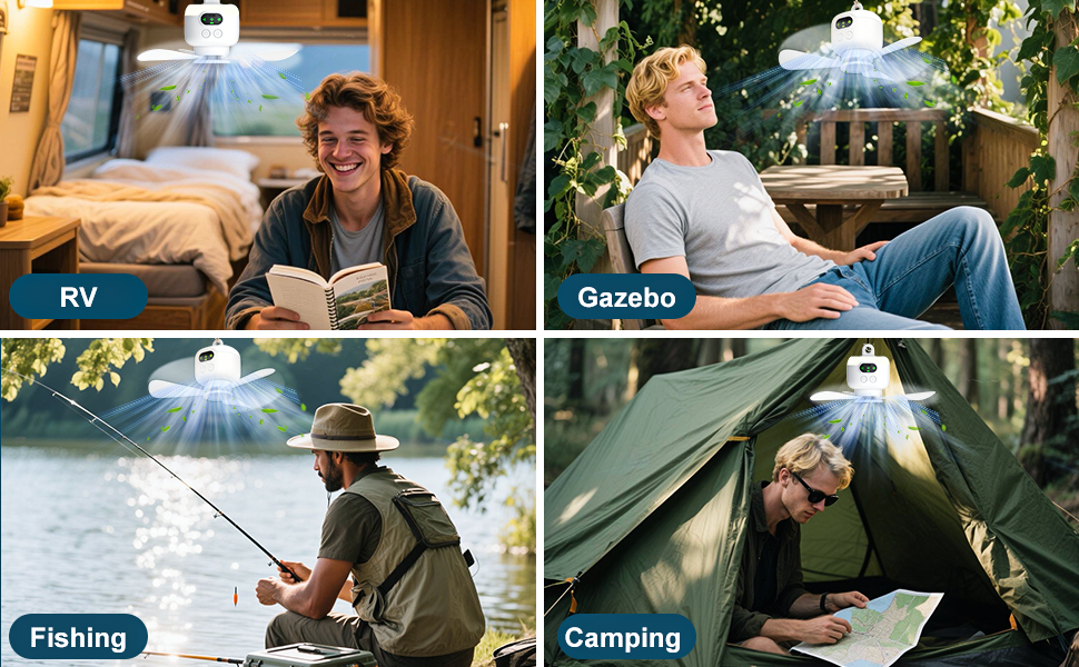 camping hanging fan portable outdoor ceiling fan tent fans for camping hanging tent fan