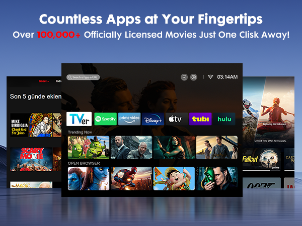 outdoor smart projector