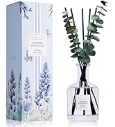 COCORRÍNA Lavender Eucalyptus Reed Diffuser – 6.76 oz Essential Oil with 8 Reeds &amp; Real Eucalyptu...