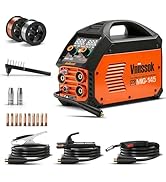 145A MIG Welder,110V/220V multiprocess welder,Gas Gasless MIG Welding Machine,5 in 1 MIG/MMA/Lift...