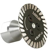 LOZLIN 50mm Diamond Saw Blade 5/8-11 Thread, Turbo Rim Cutting Disc for Granite Marble Concrete S...