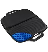 FOMI Premium All Gel Portable Seat Cushion | (15" x 17") | Comfortable Orthopedic Pad for Car, Of...