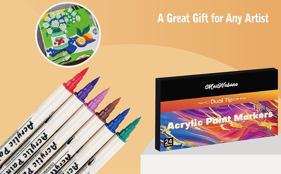 Acrylic paint markers gift set perfect for birthdays holidays Christmas DIY crafts painting