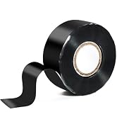 PackYard Self Fusing Silicone Tape 1 in x 16.4' Black Waterproof Rubber Leak Proof Sealing Silico...