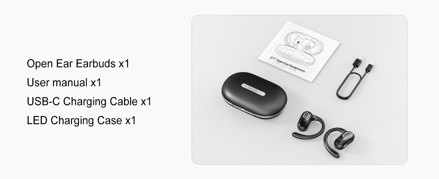 Bass Headset with Earhooks, Ultra-Comfort Secure Fit Sports Earphones, black