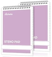 2 Pcs Steno Pads 6x9 Inch Spiral Notebooks 70 Sheets Gregg Rule White Paper | Top Spiral Notebook...