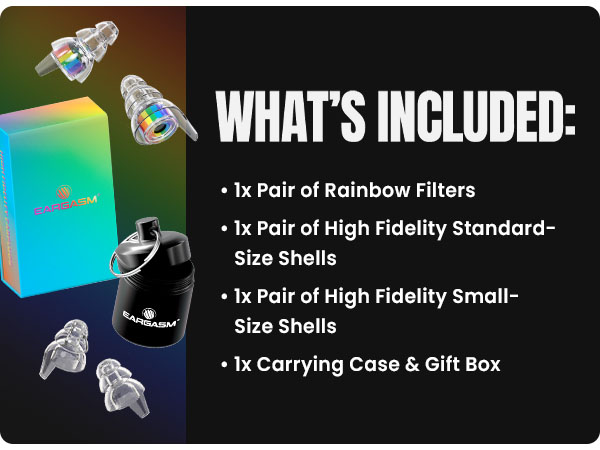 Eargasm High Fidelity Earplugs in Rainbow
