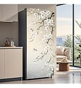 AOHMPT Self-Adhesive Refrigerator Wrap Set - Removable Vinyl Fridge Stickers, Peel &amp; Stick Door M...