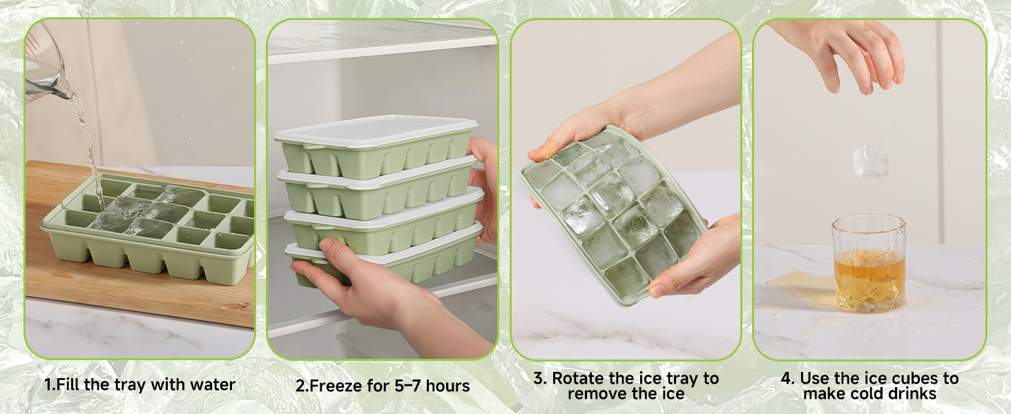 silicone freezer trays with lid