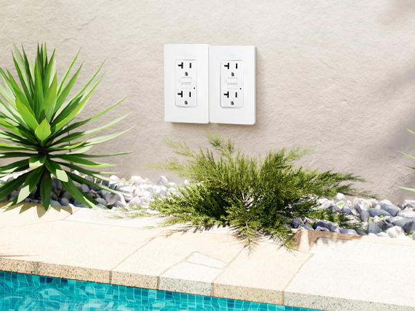 20 amp gfci outlet white