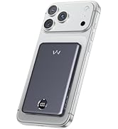 iWALK Magnetic Portable Charger, 5,000mAh Ultra-Slim Power Bank Wireless Charging Battery Pack wi...