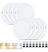Rodalims Rechargeable Ceiling Light, No Wiring Battery Operated Ceiling Lights with Remote, Motio...
