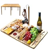 Travel Charcuterie Board with Lid Gorgeous Quality Elegant Design Cheese Board, Storage Capacity ...