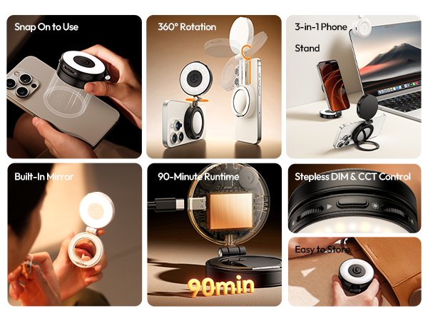 magsafe selfie light phone ring light