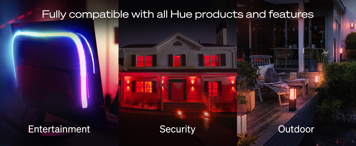 Fully compatible with all Hue products and features