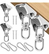 4Pcs Heavy Duty Swing Hangers Kit,304 Stainless Steel,1000 LBS Load Capacity,360° Swivel Hooks wi...
