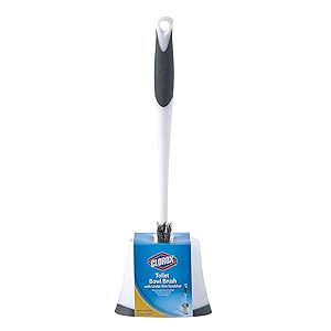 Clorox Under Rim Toilet Bowl Brush with Caddy
