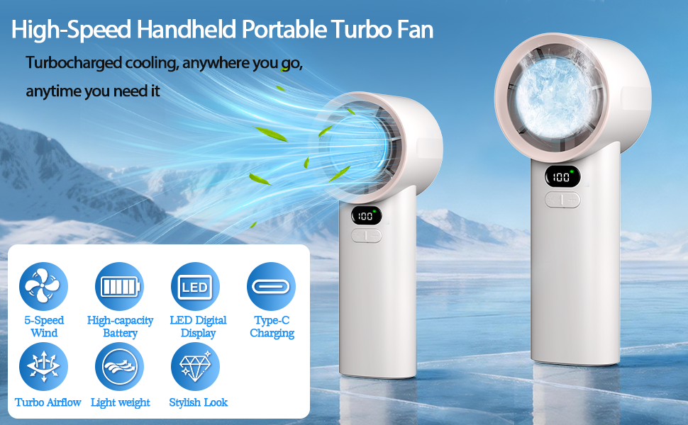 portable handheld turbo fan
