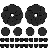 YEAHACLUB 20 PCS Foldable Flying Disc Fans with Bags, 9.8'' DIY Handheld Fabric Folding Fan, Blac...