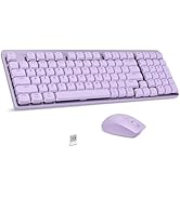 LeadsaiL FA98 Wireless Mechanical Keyboard and Mouse, 2.4Ghz Cordless Mechanical Keyboard and Sil...