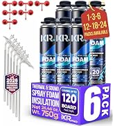 ixirpro Spray Foam Insulation Can (6 x 26.46 oz. / 750 g) Expanding Sealant, High Density Closed ...