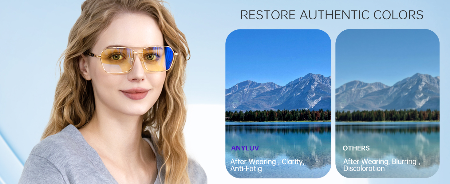 blue light glasses for woman men blue light blocking gaming glasses for computer use eye strain