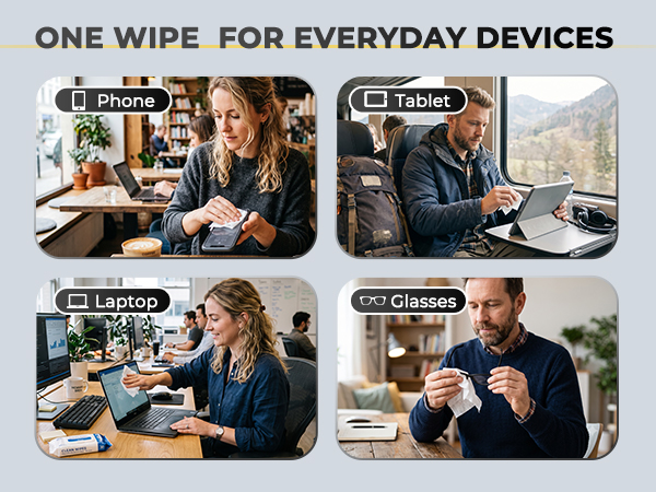 ONE WIPE FOR EVERYDAY DEVICES