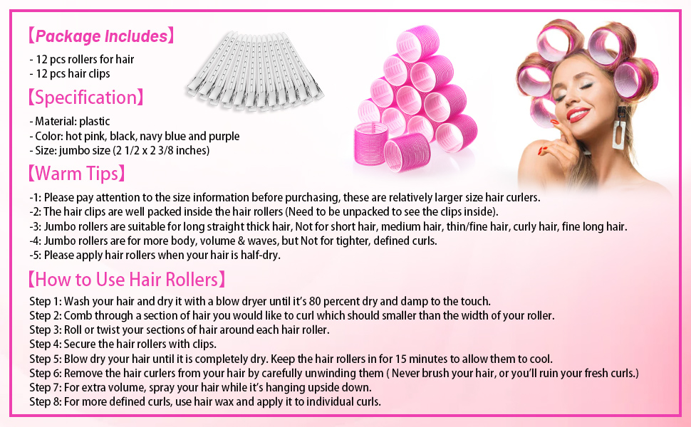 Jumbo hair rollers