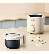 TOPWIT Rice Cooker Small, Mini Rice Cooker 2 Cups Uncooked, 1.2L Portable Rice Maker with Non-sti...