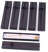 Craftdady 12Pcs Black Necklace Jewelry Gift Boxes Rectangle Cardboard Paper Jewelry Boxes 