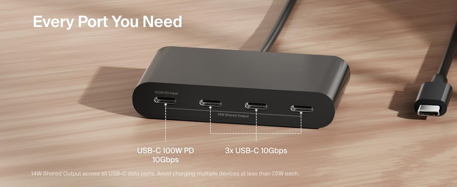 Belkin Connect USB-C to 4-Port USB-C Hub