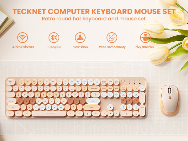 colorful keyboard mouse combo