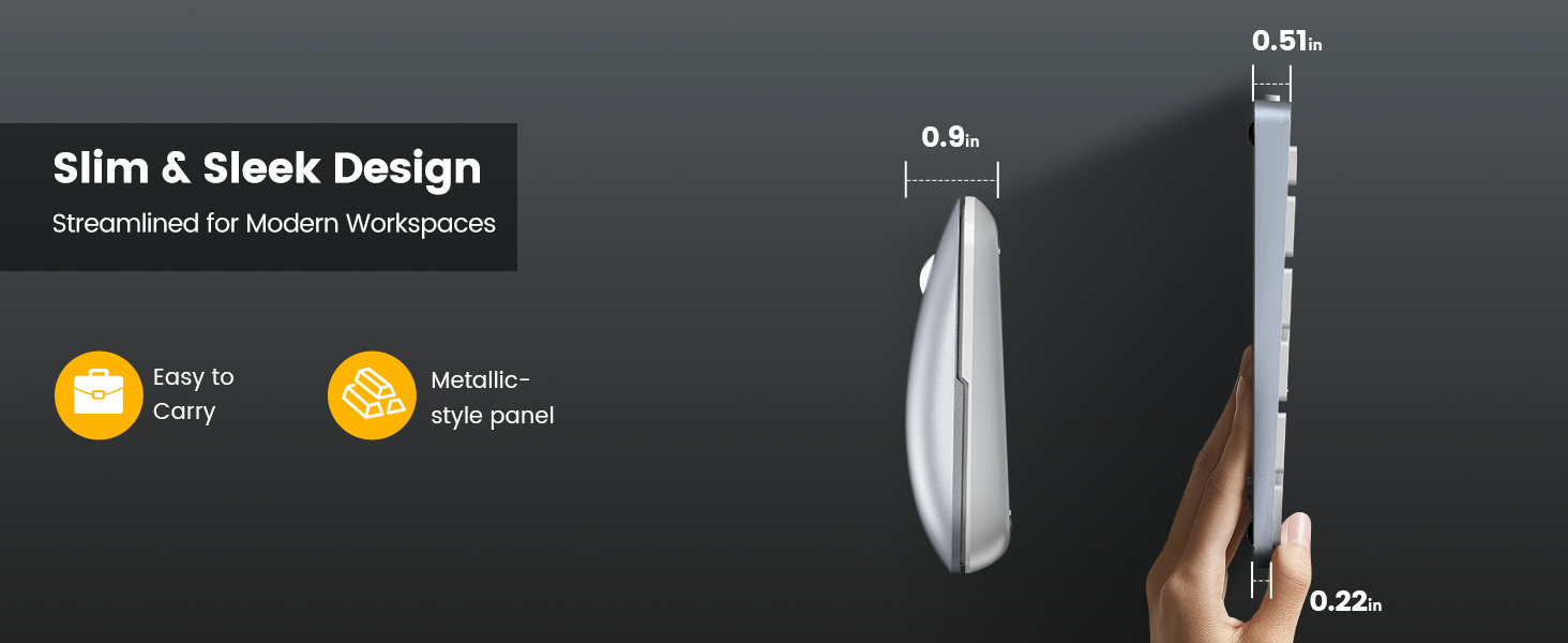 slim sleek design easy to carry