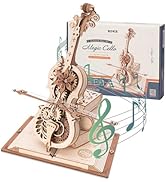 ROKR 3D Wooden Puzzles for Adults,Wooden Music Box Kits-Cello Wood Model Kits for Adults to Build...