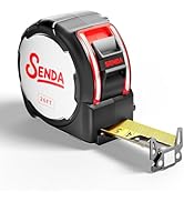 SENDA Tape Measure 26FT, Magnetic Double-Hook Measuring Tape Retractable, 1.26" Wide Easy Read Bo...