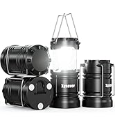 Xynover 4-Pack Portable Camping Lanterns,LED Battery Powered Lights Tent Lamp Magnetic Base,Hangi...