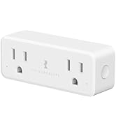 THIRDREALITY Smart Dual Plug, Zigbee 2-in-1 Smart Outlet with Independent Control and Power Monit...