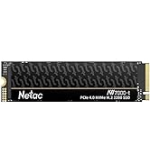 Netac 512GB PCIe 4.0 NVMe M.2 SSD Up to 7,300 MB/s NVMe Internal Gaming SSD with Graphene Aluminu...
