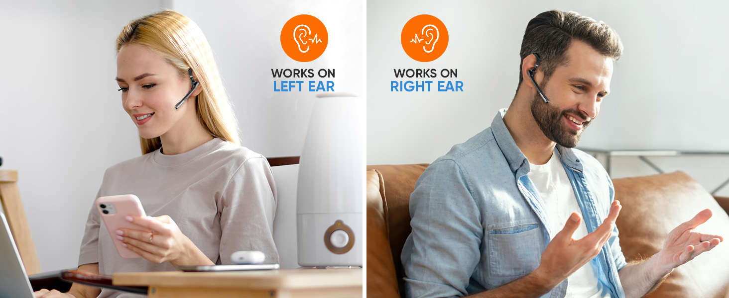 A6 bluetooth wireless headset mic pc work iphone phone computer