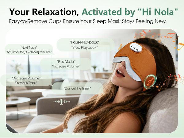 voice controlled bluetooth sleep mask