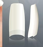 500PCS Half Cover False Nails Tips - Acrylic Nail Tips, krofaue 10 Sizes Lady French Style Acryli...