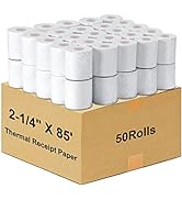 LabelMore 2-1/4" X 85' Thermal Receipt Paper, Credit Card Paper Rolls Thermal, Cash Register Roll...