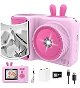 Kids Instant Print Camera,1080P Videos Digital Camera for Kids, Toddler Camera for Christmas Birt...