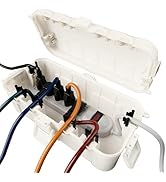 RESTMO Outdoor Electrical Box, IP54 Weatherproof Extension Cord Cover with 6 Cable Entry Ports, W...