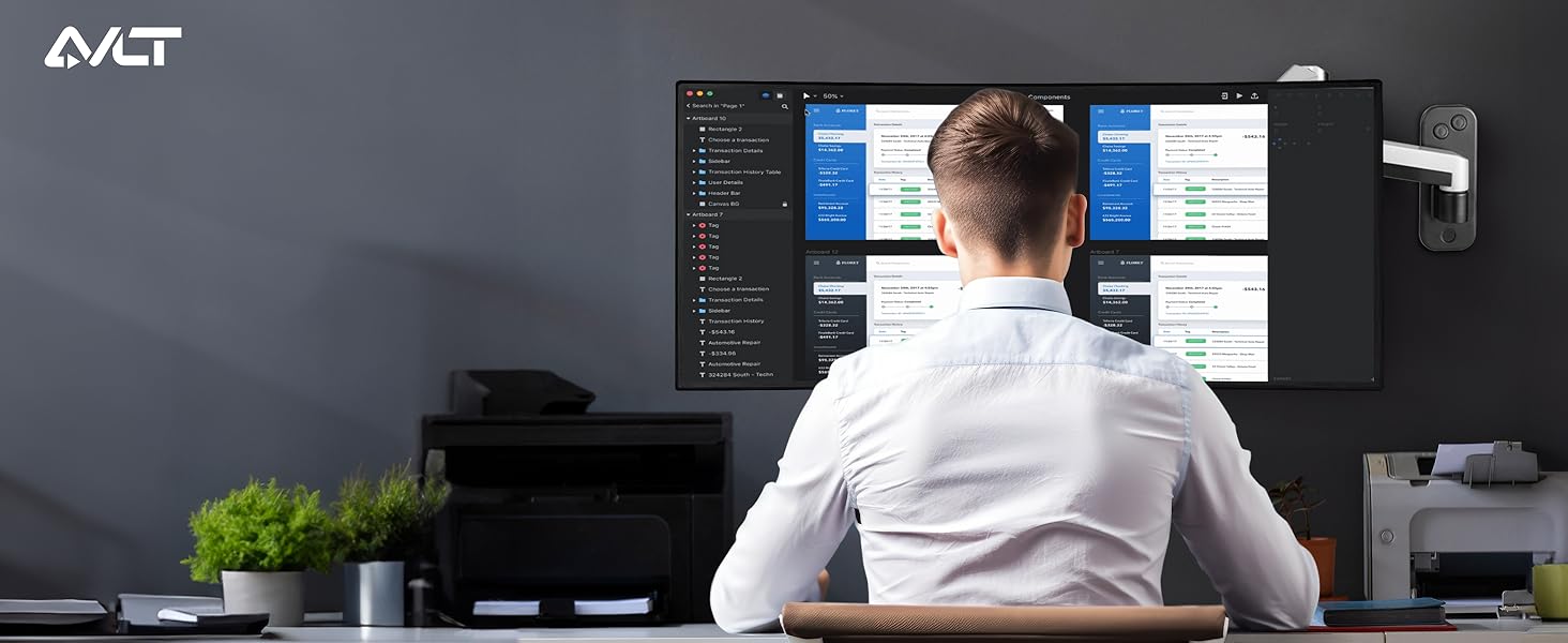 AVLT Single Extended 13 inch to 32 inch Monitor Wall Mount