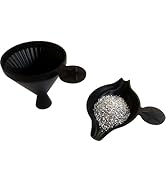 TOPWEIGH Powder Pans, Powder Funnel for Reloading, Fits All Calibers Between .22 -.375, Black
