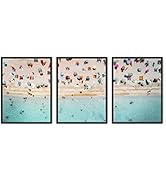 Haus and Hues Framed Beach Wall Art - Set of 3 Seascape Wall Decor, Coastal Wall Decor Framed, Na...