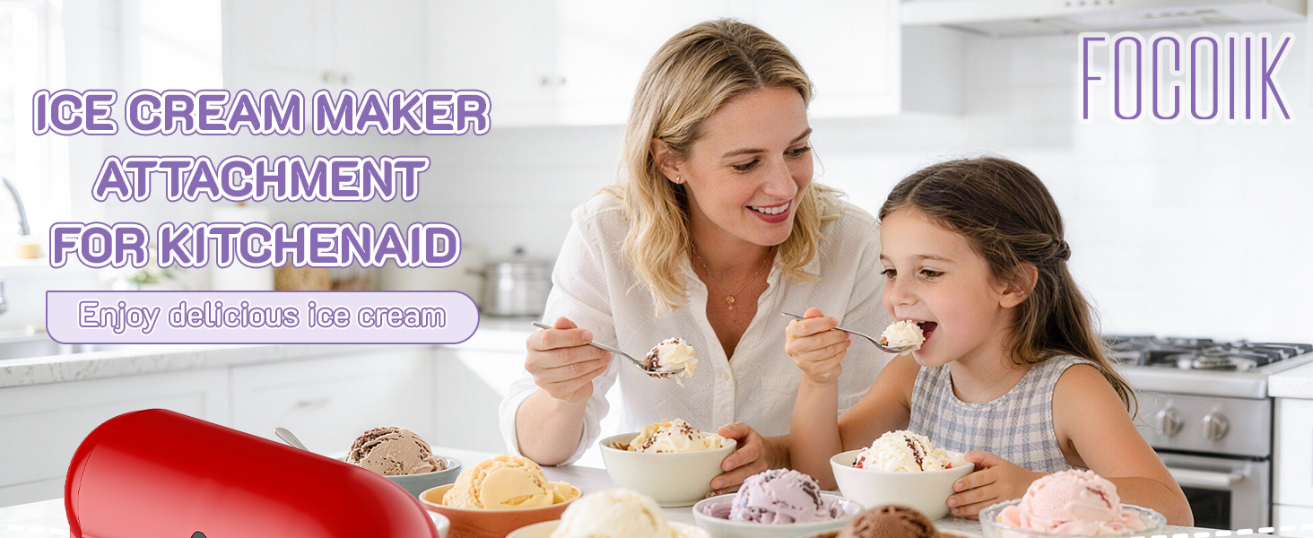 Ice Cream Maker Attachment for KitchenAid Stand Mixer