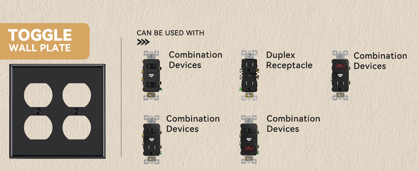 2 Gang Standard Duplex Wall Plate