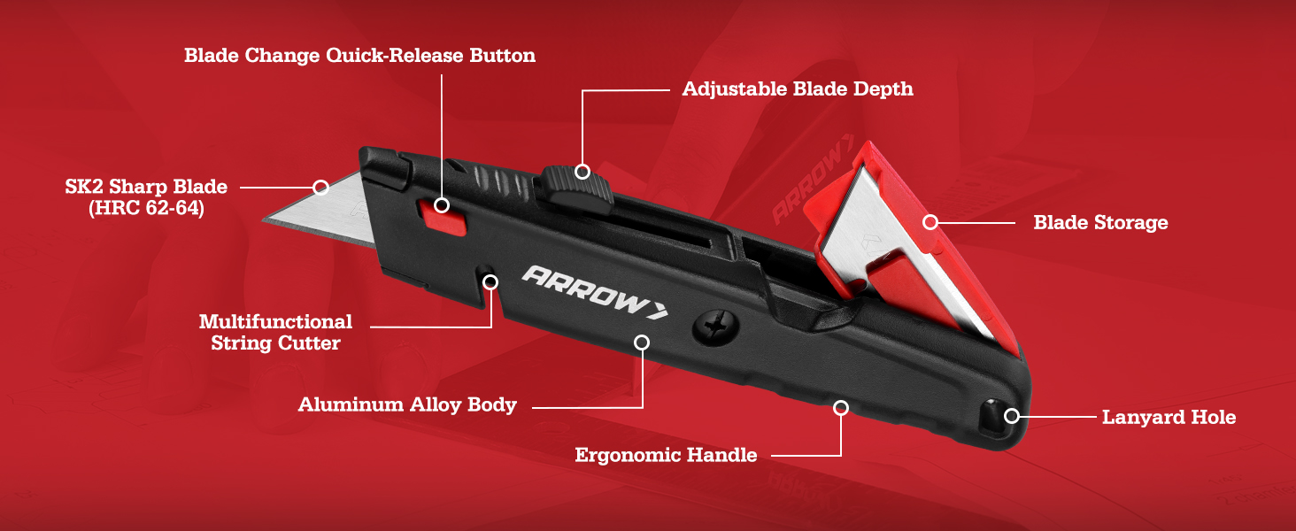utility knife safety box cutter opener razor blade knife belt pocket knife retractable boxcutter